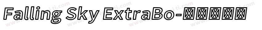 Falling Sky ExtraBo字体转换
